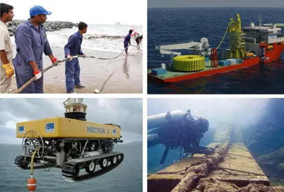 Cavo ottico sottomarino GYTA33 12/24/48 Cori doppio rivestimento armato Fornitura di attrezzature in fibra ottica 2