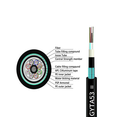 GYTA53 4 144 Core Outdoor Fiber Optic Cable Armored Directly Buried