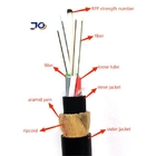 Singlemode No Metlal 12/24/48 Cores ADSS Fiber Optic Cable With Aramid Yarn
