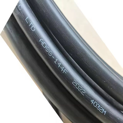 Aerial ADSS G652D G657A1 G657A2 144 Core Single Mode Outdoor Fiber Optic Cables With Aramid Yarn 100m 200m Span