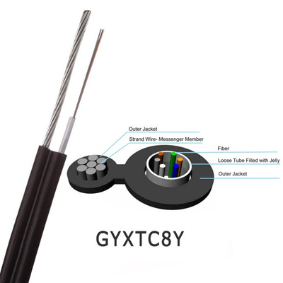 2-12 Core High Quality GYXTC8Y Outdoor Figure 8 Fiber Optic Cable For Telecommunication