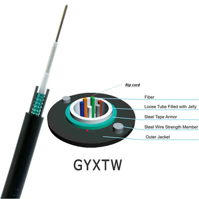 China Fiber Optic Cable Manufacturer FTTH Optic Fibre Cable SM G652D 12 Fiber Optic Cable