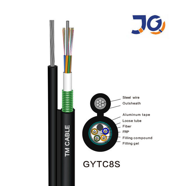 Jiqian Overhead Outdoor 48 Core Fig 8 Fiber Optical Cable Self Supporting Armored Figure 8 Fiber Optic Cable GYTC8S
