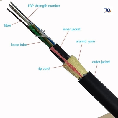 Filato di Aramid nessun cavo a fibre ottiche di singolo modo G652D ADSS del metallo