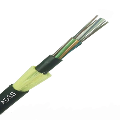 Tutta la forza 12 di Dieletric FRP 24 48 cavi a fibre ottiche all'aperto monomodali dei centri ADSS