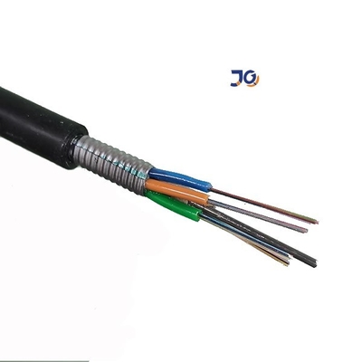 Di cavo a fibre ottiche aereo monomodale del filo di acciaio 24/48/96 C GYTS/GYTA
