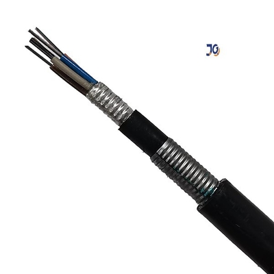 Doppio cavo a fibre ottiche sepolto diretto GYTA53 GYTS53 del centro G652D del PE 2-144 dell'anti roditore