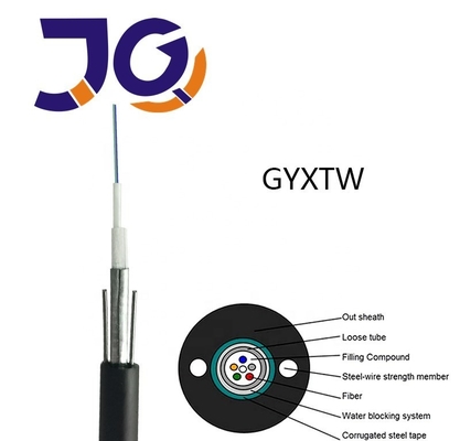 2 4 6 8 10 12 24 cavi a fibre ottiche corazzati di singolo modo del cavo del centro GYXTW