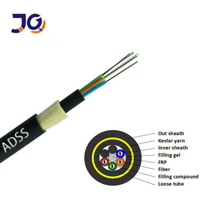 ADSS 12 24 cavi a fibre ottiche all'aperto di 48 del centro filati della portata 100m 200m Armid