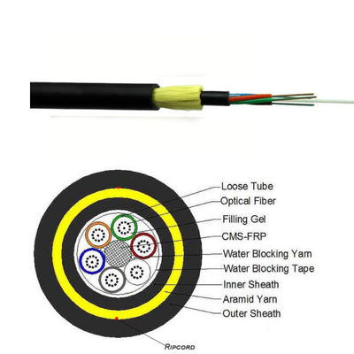 ADSS Cavo a fibra ottica aereo FOC 96F G652D Cavo a fibra ottica non metallica a modalità singola