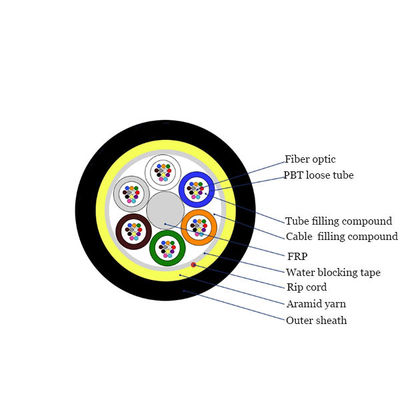 12 24 48 fibre ADSS G652D Cavo ottico aereo autoportante