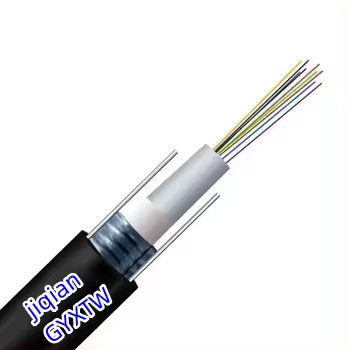 4 6 8 12 24 Core GYXTW Single Mode Outdoor Fiber Optic Cable Steel Tape Armored Parallel Steel Wire