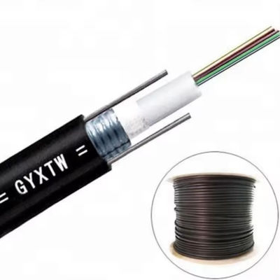 4 6 8 12 24 Core GYXTW Single Mode Outdoor Fiber Optic Cable Steel Tape Armored Parallel Steel Wire