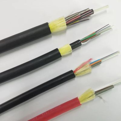 Cavi di fibra ottica aereo a autoappoggio di filati di aramide FRP 6 12 24 48 fili cavi di fibra ottica 6 core adss