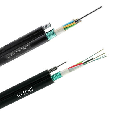 Jiqian overhead all'aperto 48 core fig 8 cavo di fibra ottica auto-supporto figura corazzata 8 cavo di fibra ottica GYTC8S
