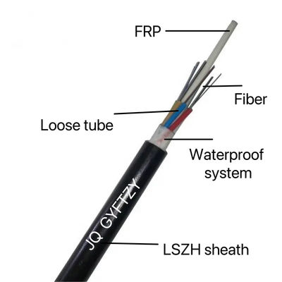 FRP Strength Member LSZH Sheath Fiber Optic Cable GYFTZY stratificato tubo all'aria aperta cavo in fibra ottica