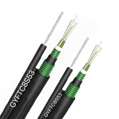 Cavo in fibra di fibra monouso esterno Figura 8 GYFTC8S53 doppio nastro di acciaio blindato doppio involucro in PE Cavo in fibra ottica
