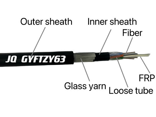 GYFTZY63 Cavo di fibra ottica direttamente sepolto Filato di vetro di alta qualità con FRP