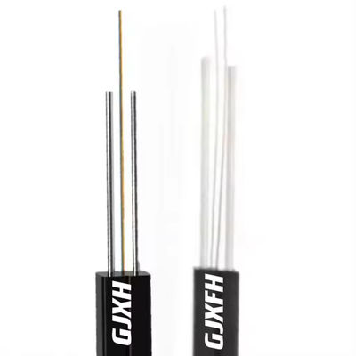 Cavo in fibra ottica FTTH a 2 core e 4 core GJXH/GJXFH con filo d'acciaio o FRP