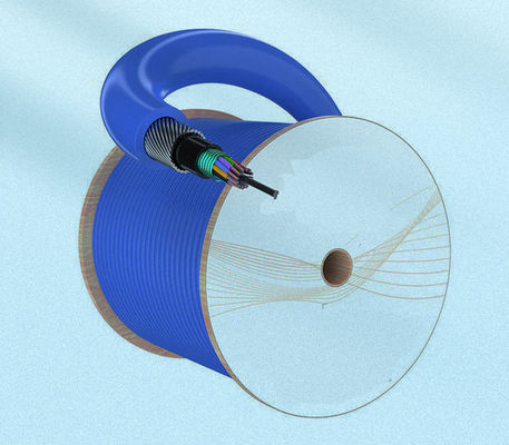 Fabbrica LSZH MGTSV33 Acciaio filo blindato miniere Cavo ottico in fibra di fuoco ritardante G652D Cavi ottici blu per miniere