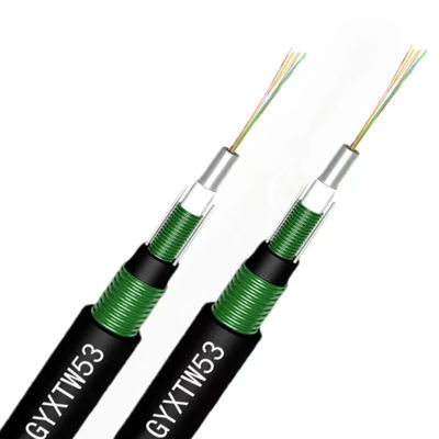 2 4 6 12 24 core Outdoor Direct Burial Double Steel Armored GYXTW53 Fiber Optical Cable