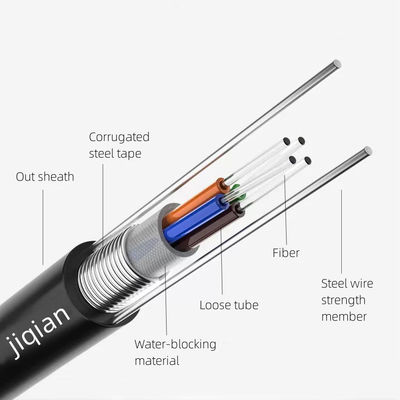 Outdoor Aerial GYXTW Fiber Optic Cable Factory Direct 2 to 24 Core G652D Steel Armored