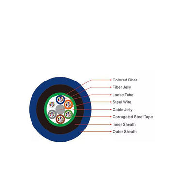 Cavo in fibra ottica da miniera MGTSV ignifugo con doppia armatura da 12 24 nuclei a doppia armatura