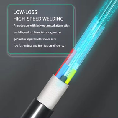 72 core GYFTY Gel-Fill Non metallico Strength Member Telecomunicazione Cavo in fibra ottica