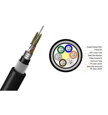 72 core GYTA33 cavo in fibra ottica sottomarino anti roditori cavo in fibra ottica blindato