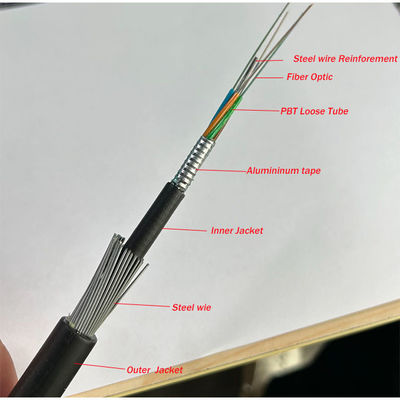 Cavo in Fibra Ottica Corazzato a Tubo Libero GYTA33 GYFTY33 a 24 Fibre