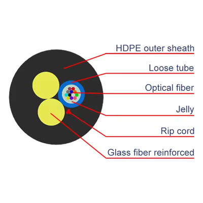 ASU Cavo in fibra ottica ASU Span 80m 100m 200m 4 6 8 Core 12 Hilos Cavo in fibra ottica G652 Cavo