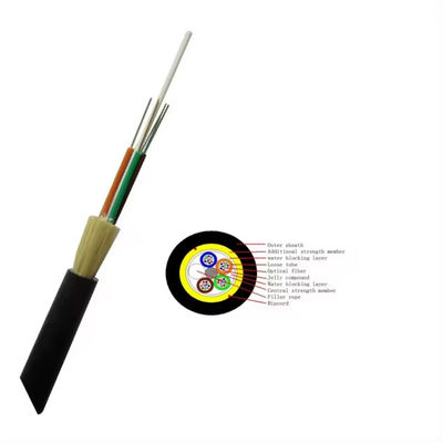 ADSS All Dielectric 48 Core Autoportante Aerial Fibre Outdoor Cable Single Jacket Span 100m 200m