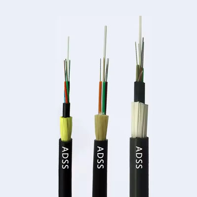 OEM Aerial ADSS Single Jacket 96 Core Single Mode Fiber Optic Cable 1km Prezzo per linee elettriche a diversa tensione