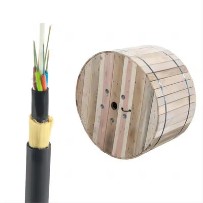 Cavo ADSS in fibra di fibra autoportante per aria esterna 24 core 48 core OHDPE Jacket 100-200m Span SM MM Cavo ottico a fibra ottica