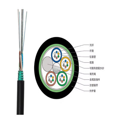 GYTS 48 Core Single Mode Multimode Nastro d'acciaio resistente all'umidità Canno blindato a fibra ottica 1 km