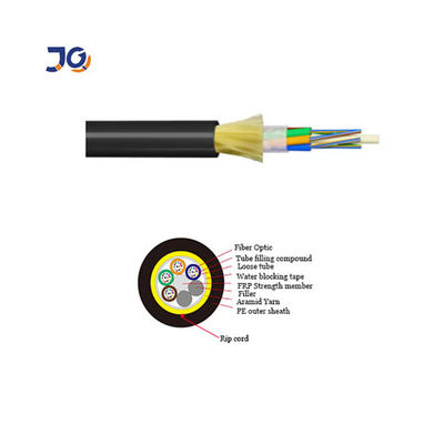 Cina Fornitore di cavi ADSS Single Jacket 48 Core Single o Multi Mode FRP 1.5mm 100m Span Length Fiber Optic Cable