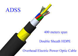Cable ADSS in fibra ottica, tutto dielettrico, auto-supportabile, non metallica, installazione aerea