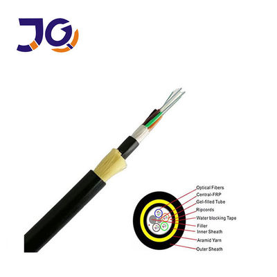 ADSS Fiber Optic Cable G652D Single Jacket Non Metallic 6 12 24 48 96 Core 100 200m Span