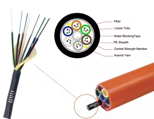 GCYFTY/GCYFY Cable Micro Fibra Ottica Simplex Micro Duto 4 6 8 12 24 48 96 Core Esterno Non Metallico strato stratificato