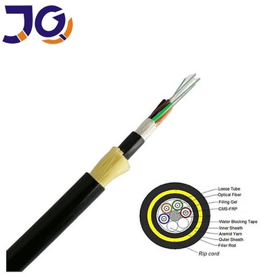 Cable ad auto-appoggio ADSS a fibra ottica 48 96 Core G652D aereo esterno non corazzato doppia giacca