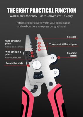 Pinza spelafibre ottiche 9-in-1, pinza spelacavi ottici