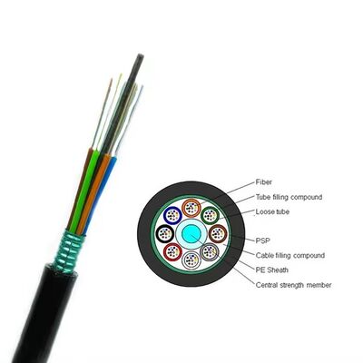 Cavo in Fibra Ottica Corazzato GYTS a 288 Fibre Monomodale per Interramento Diretto Sotterraneo da Esterno con Nastro d'Acciaio Rinforzato