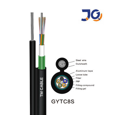 Jiqian overhead all'aperto 48 core fig 8 cavo di fibra ottica auto-supporto figura corazzata 8 cavo di fibra ottica GYTC8S