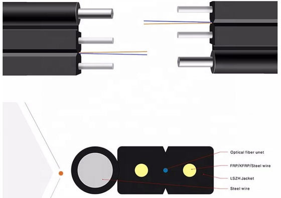 cavo a fibre ottiche di 20kgs/Km G657A1 FRP FTTH