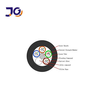 Singolo cavo a fibre ottiche all'aperto del centro GYFTY di modo 12