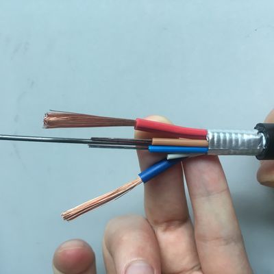 Cavo a fibre ottiche ibrido del centro di G652D 6 con 2 cavi di rame OPLC di potere