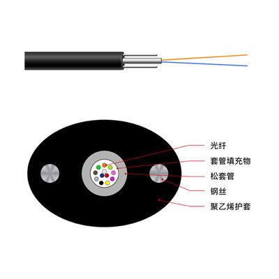 Cavo a fibre ottiche GYXTPY del membro di forza del filo di acciaio FTTH