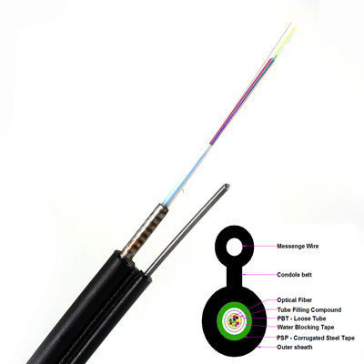 Fico aereo otto GYXTC8S del cavo a fibre ottiche del centro del rivestimento 4 dell'HDPE