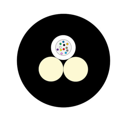 Metropolitana sciolta incagliata cavo a fibre ottiche di goccia del centro ADSS di FTTH 12