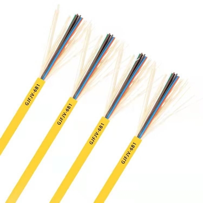 Cavo di distribuzione in fibra ottica per interni a modalità singola GJFJV a fibra multipla con buffer stretto